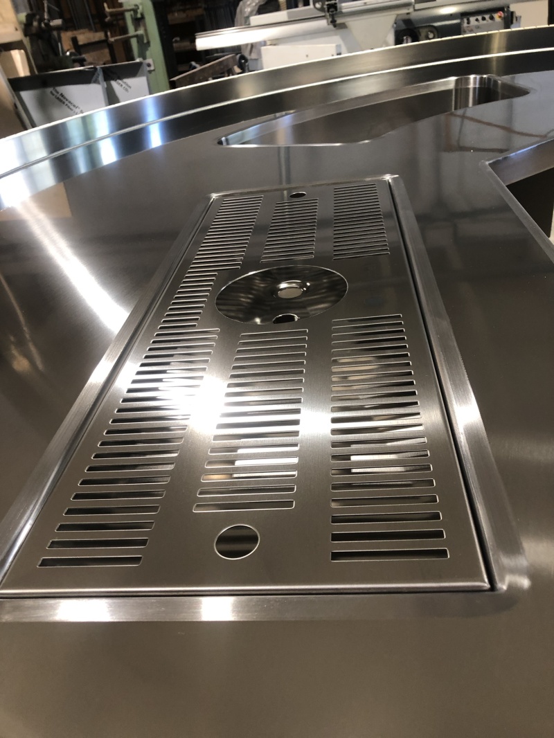 10x Porta Calici per 4 Bicchieri, Effetto Acciaio Inox, per Bar
