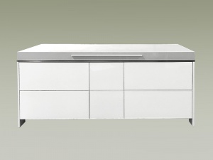 CUCINA INOX LACCATA BIANCA CON COPERCHIO PER LE INTEMPERIE