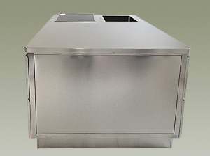 Cucina inox isola