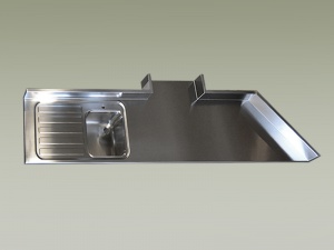 Lavello con gocciolatoio saldato