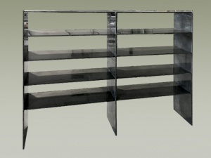 scaffale black inox