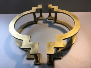 Maniglione in ottone anticato